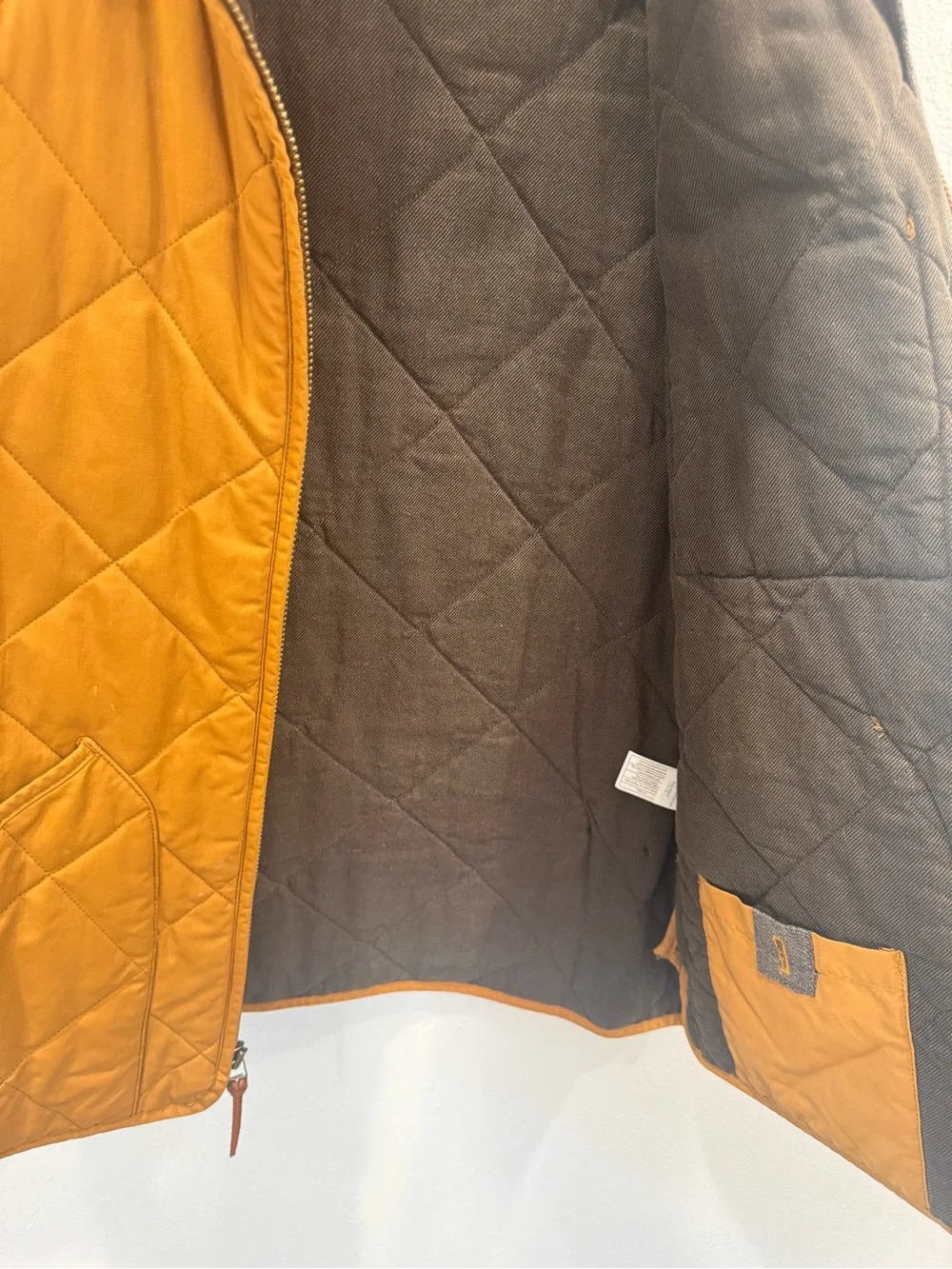 J Crew Quilted Men's Vest in Caramel Brown